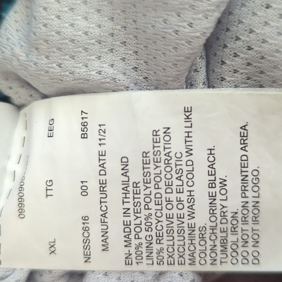 Nike Men's Striped Swim Shorts Trunks Blue Grey - Size XXL - Picture 7 of 7